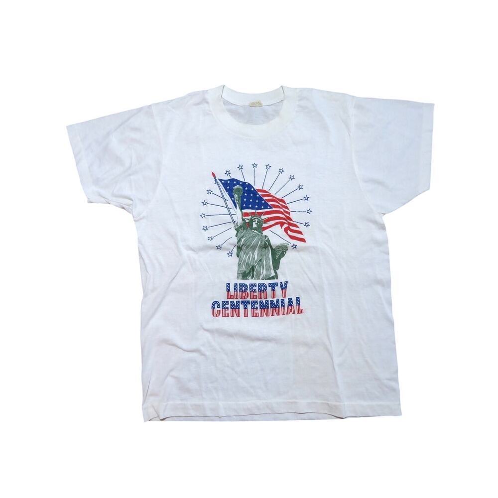 Statue of Liberty Centennial T-Shirt White Sz M 1980s